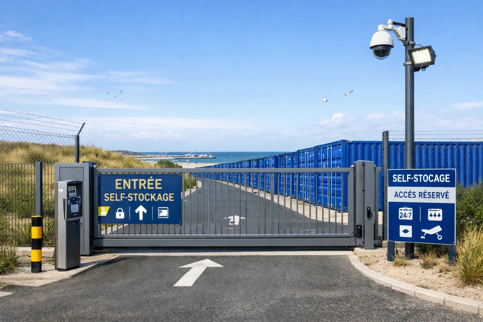 Site Box Self-Stockage – allée d'accès aux box de stockage en Vendée